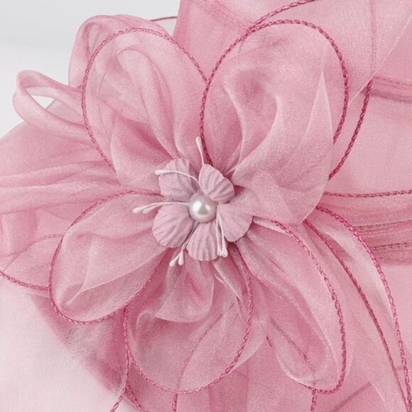 Kentucky Derby Church Dress Hat for Women Pink Fuchsia Line
